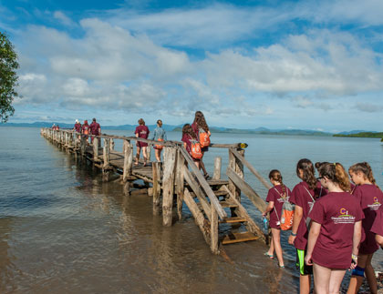 Students exploring the mangroves of Costa Rica