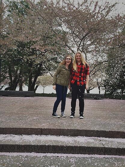 DC Girls with cherry blossoms