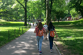 NYC - Girls Walking in Central Park