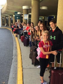 Students at Airport