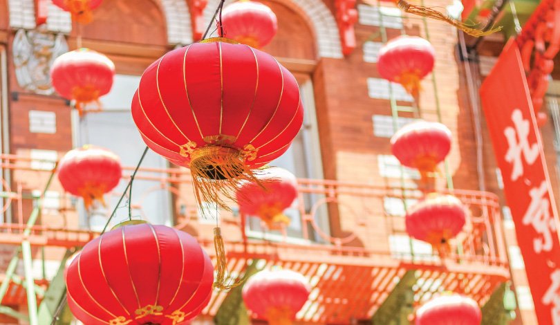 paper lanterns in San Francisco's Chinatown